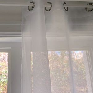 2 Sheer white Grommet set Curtain 54" x 84" (W x L)